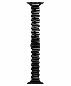 Black metal link bracelet band for Apple Watch smartwatch