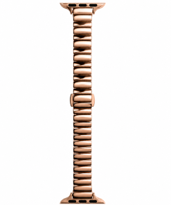 Apple Watch rose gold metal link band strap for smartwatch