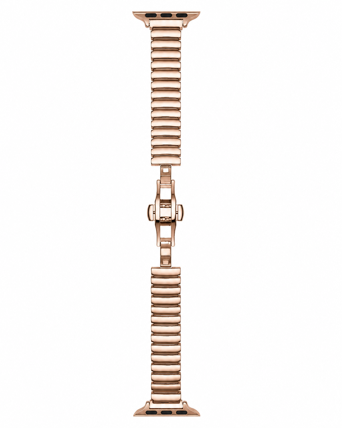 Rose gold metal bracelet strap for Apple Watch with link band