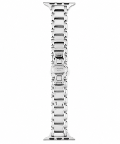 Silver stainless steel metal band for Apple Watch smartwatch
