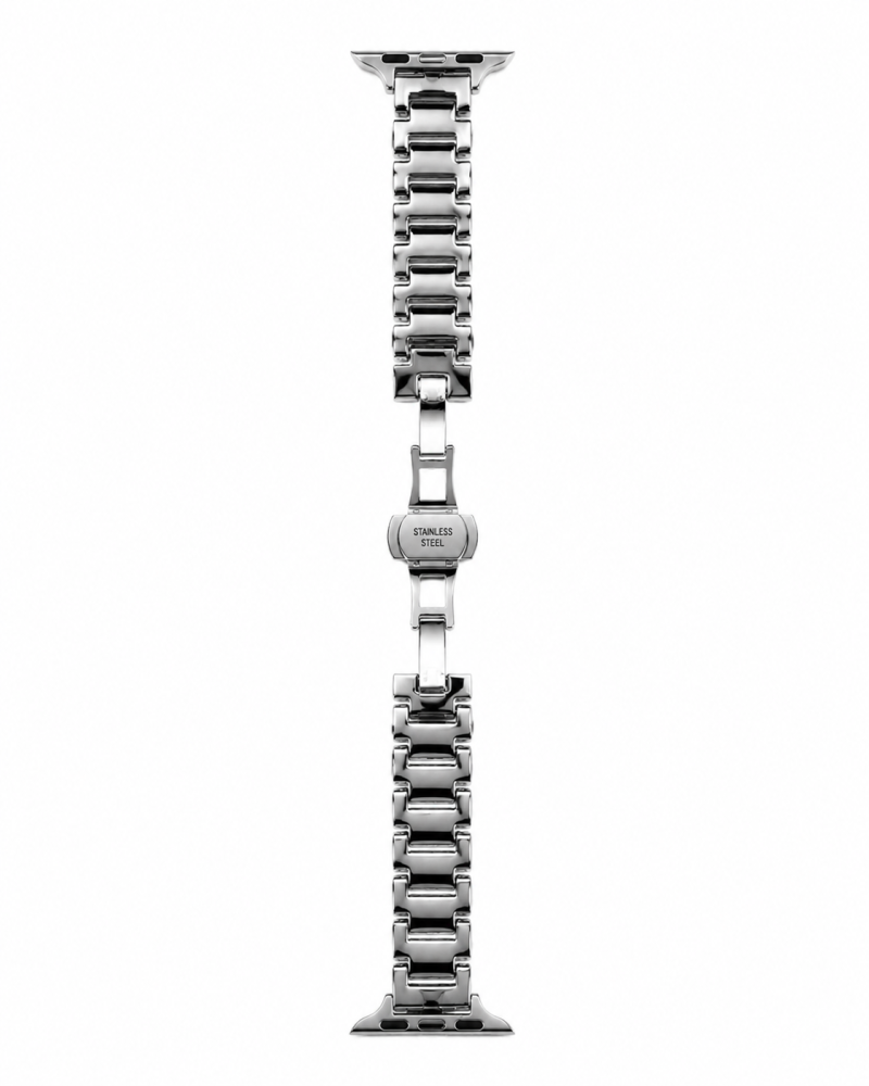 Ellie metal strap silver stainless steel Apple Watch band