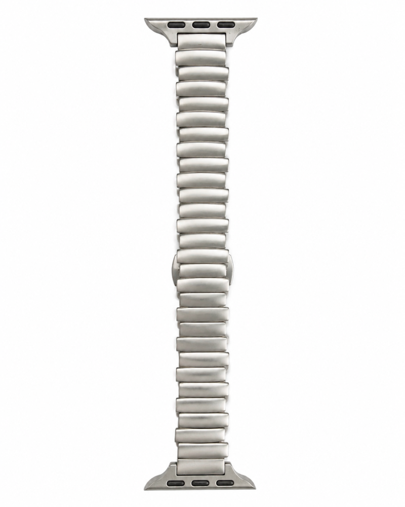 Apple Watch metal link band starlight stainless steel connector compatible strap