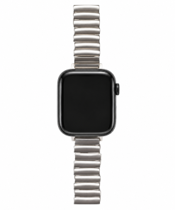 Apple Watch with starlight metal link band strap accessory