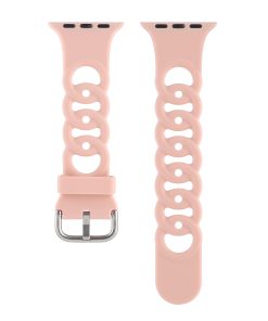 Flexi silicone apple watch band sandy pink with ventilation holes