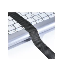 Gun metal Milanese loop stainless steel watch band strap connector