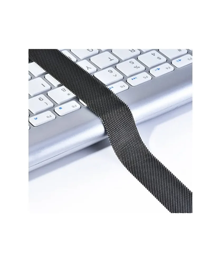 Gun metal Milanese loop stainless steel watch band strap connector