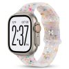 Apple Watch with transparent confetti jelly sport band and orange accent