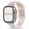 Sienna J transparent jelly sport band with colorful confetti design for smartwatch