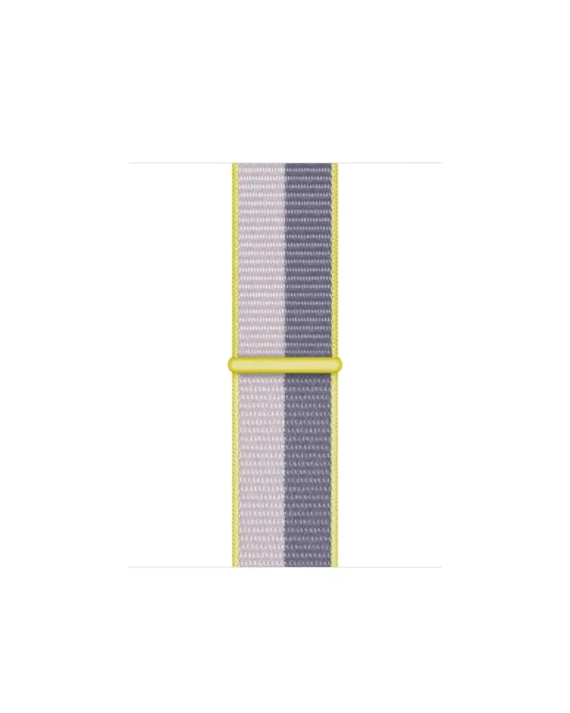 Yellow sport loop smartwatch band lavender grey woven nylon strap