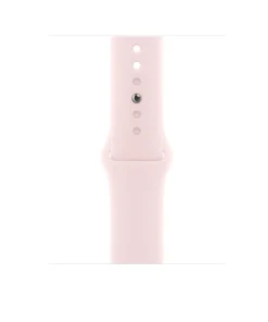 Light pink silicone sport band with multiple button holes for smartwatch