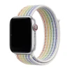 Apple Watch silver aluminum rainbow Pride Sport Loop band woven nylon