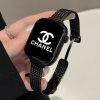 Black magnetic mesh smartwatch strap with designer aesthetic styling