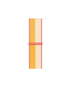 Apple Watch Sport Loop band maize white orange cream striped design