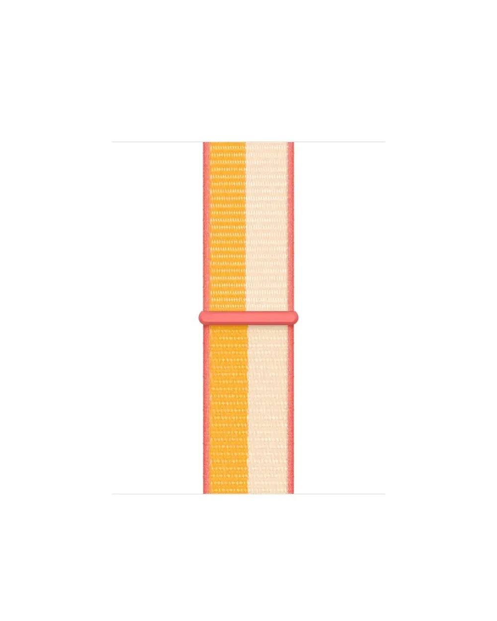 Apple Watch Sport Loop band maize white orange cream striped design
