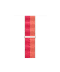 Pink nectarine sport loop woven fabric Apple watch band strap