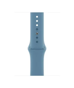 Blue sport band with silver buckle clasp for smartwatch