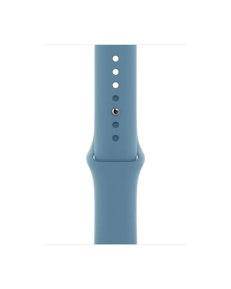 Blue sport band with silver buckle clasp for smartwatch