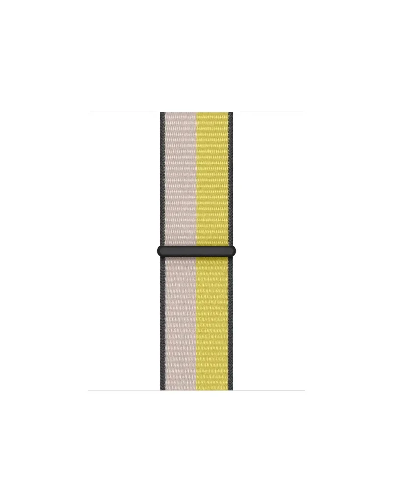 Sport Loop watch band oat milk and lemon zest nylon material