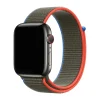 Apple Watch Sport Loop band olive gray with red blue nylon strap