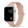 Apple Watch with pink paw print magnetic band and silver case