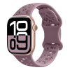 Smoky purple sport smartwatch band with paw print pattern design