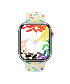 Apple Watch Pride Sport Band with colorful pill-shaped pattern design