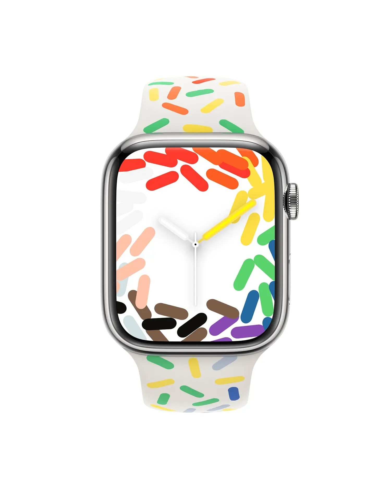 Apple Watch Pride Sport Band with colorful pill-shaped pattern design