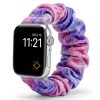 Apple Watch with purple pink satin scrunchie strap band