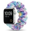Apple Watch with rainbow pastel satin scrunchie strap band