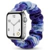 Apple Watch with purple satin scrunchie strap band accessory