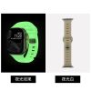 Glow-in-the-dark neon green silicone sport watch band strap