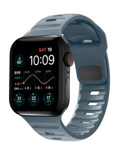 Sport Strap Raw ocean blue silicone band for smartwatch fitness tracking