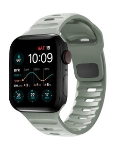 Sport Strap Raw smartwatch band Pacific Green silicone with ventilation holes