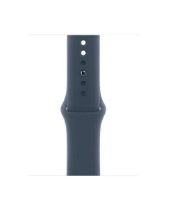 Storm blue sport band with digital crown button and control dots