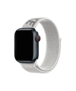 Apple Watch Series 7 sport loop band summit white fabric strap