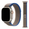 Apple Watch Trail Loop band blue grey nylon fabric magnetic closure connector