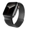 Black metal mesh magnetic strap for Apple Watch smartwatch band