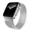 Silver metal mesh magnetic strap band for Apple Watch smartwatch