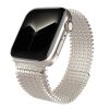 Silver mesh magnetic smartwatch band for Apple Watch compatibility