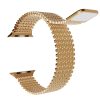 Gold mesh magnetic smartwatch band with connector adapters for Apple Watch