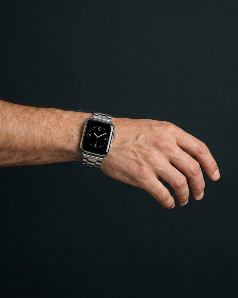 Classic Stainless Steel – Silver worn by a model