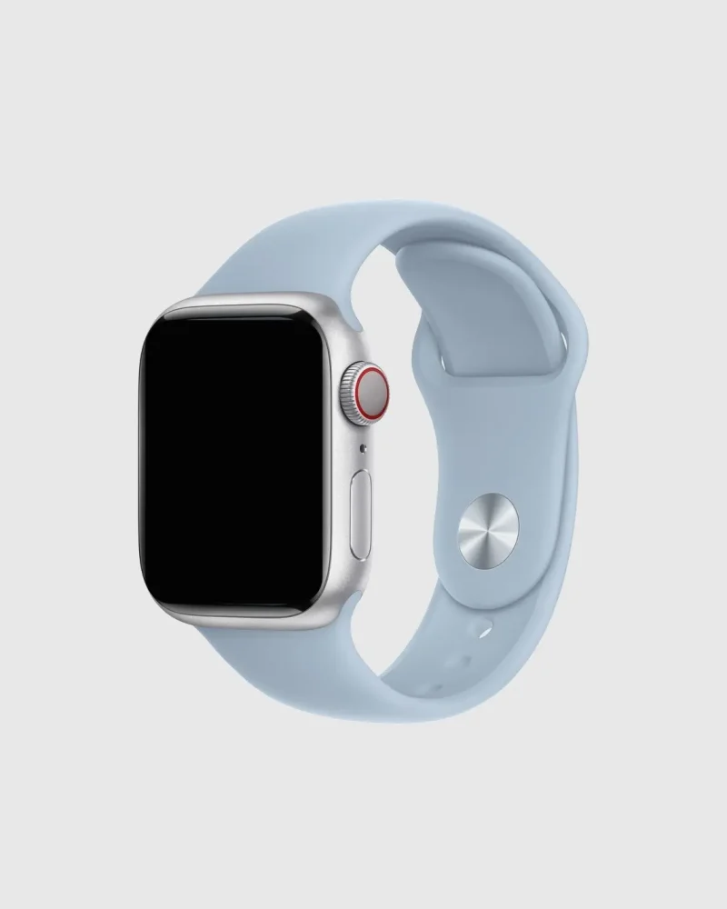 Light Blue Sport Band for Apple Watch — Soft Silicone, Sweat-Resistant Replacement Strap