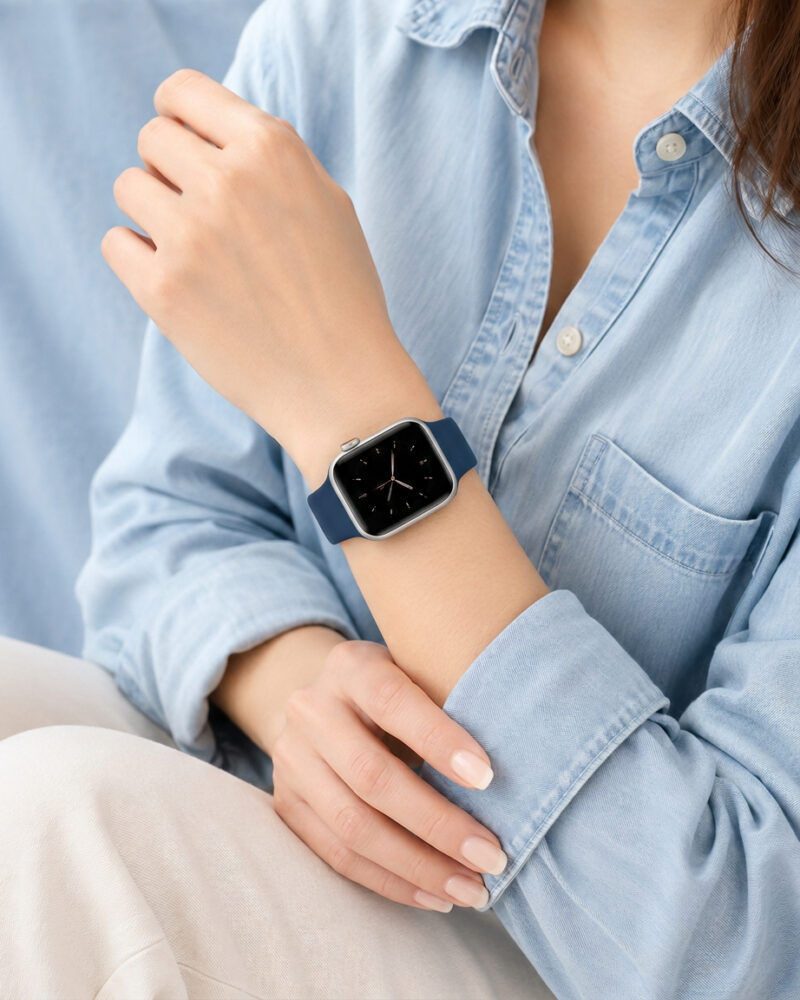 Sport Band – Blue Horizon worn by a model