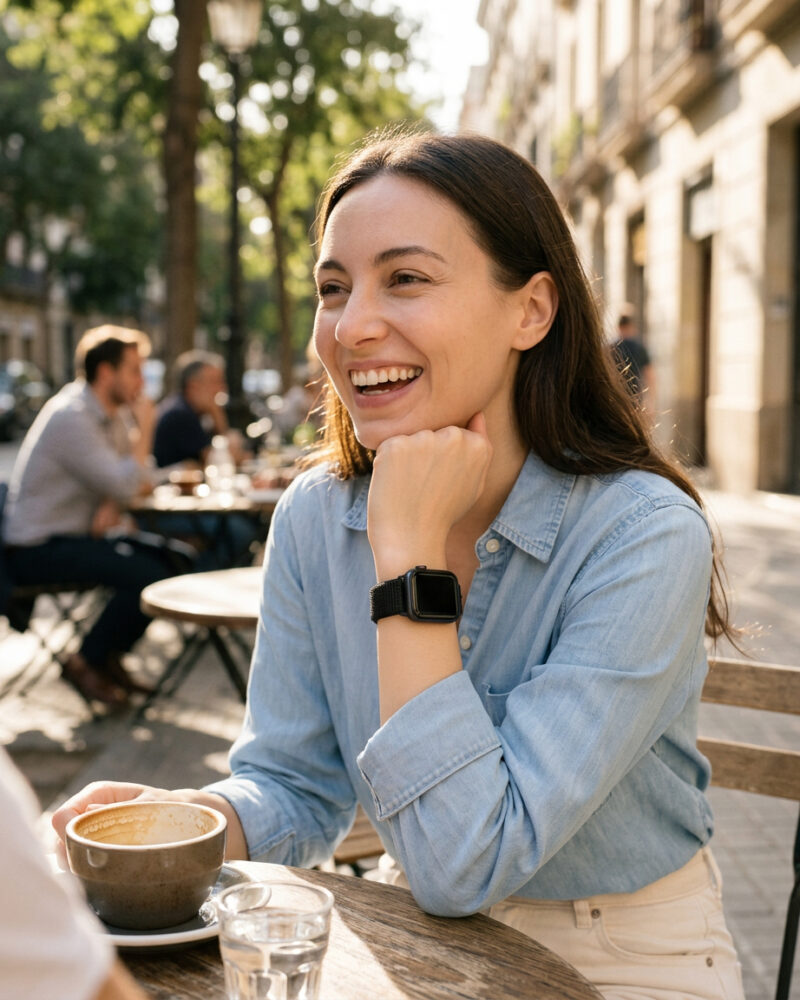 Sport Loop – Black Active worn by a model