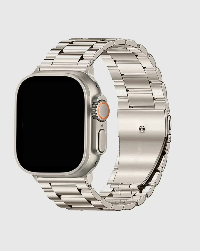 Alternative view of Classic Stainless Steel Apple Watch Band - Starlight